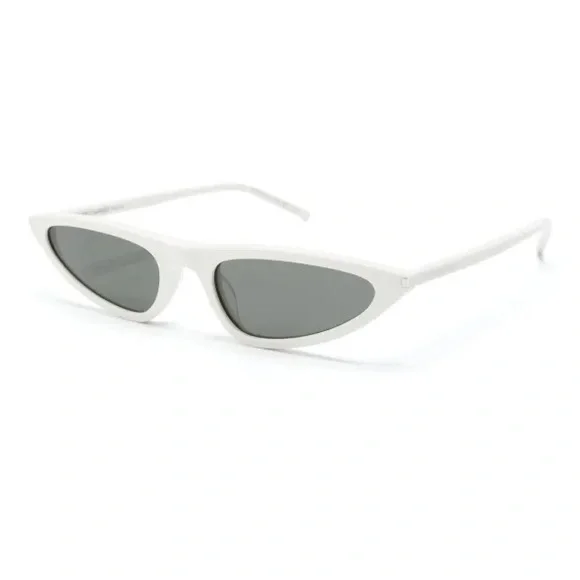 Saint Laurent SL 703 Cat-Eye Sunglasses in White